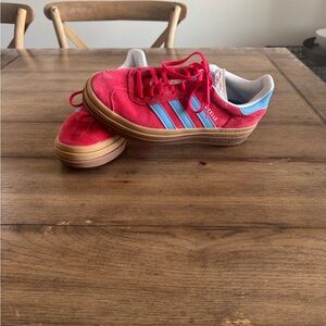 Adidas Red and Blue Gazelle Bold Women's Sneakers